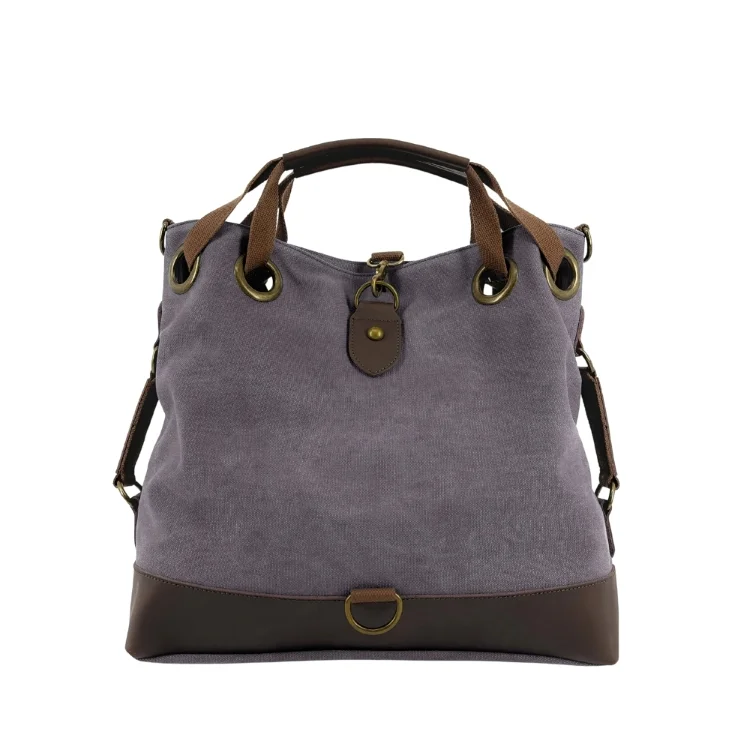 Grand sac multipositions en toile et cuir PINIPEL