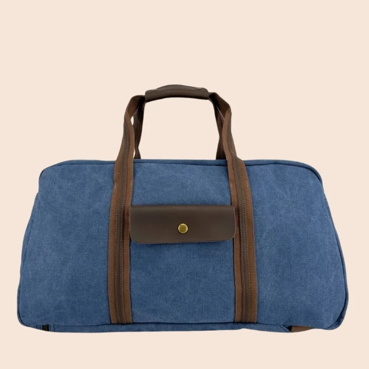Sac de voyage ou sac week-end multipositions en toile et cuir PALAWAN