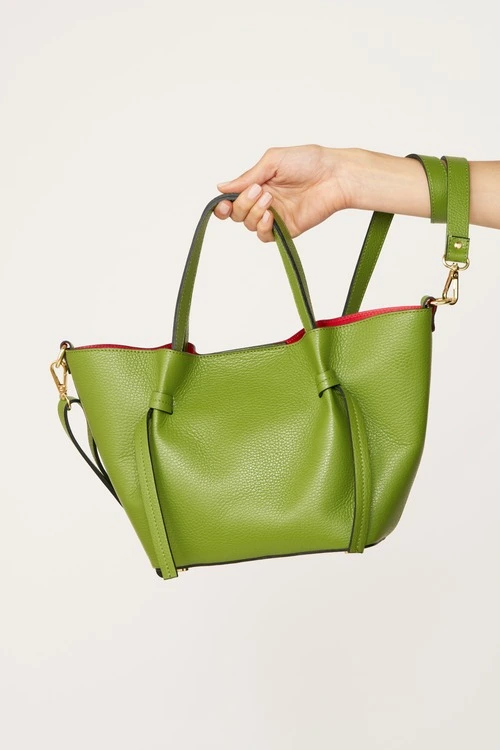 Sac à main tendance en cuir grainé fin APOLLINE